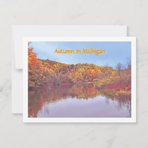 Herbst in Michigan Postkarte