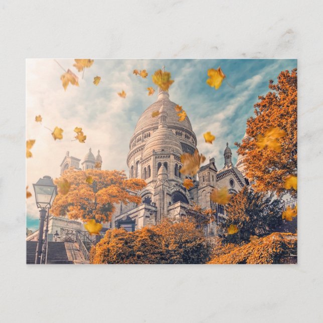 Herbst in Montmartre Postkarte (Vorderseite)