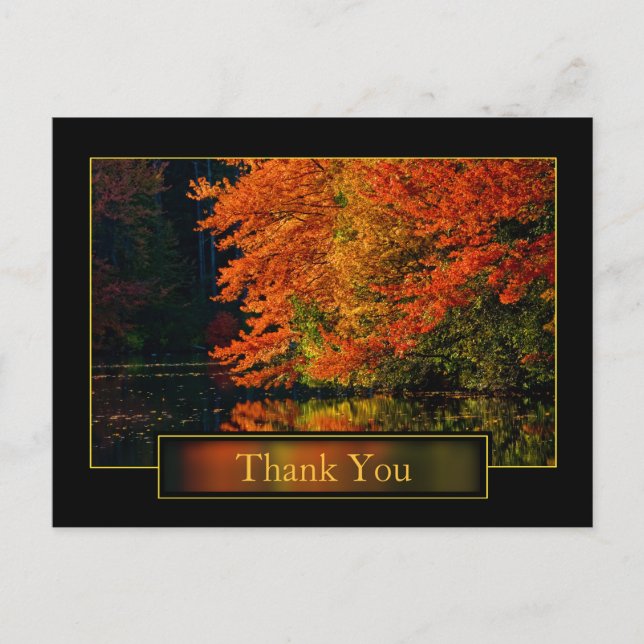 Herbst in New England Vielen Dank Postkarte (Vorderseite)