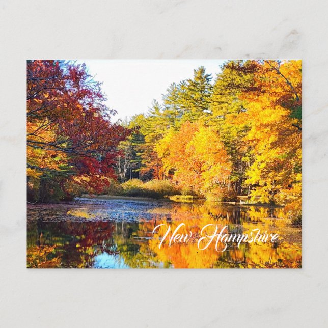 Herbst in New Hampshire Postkarte (Vorderseite)