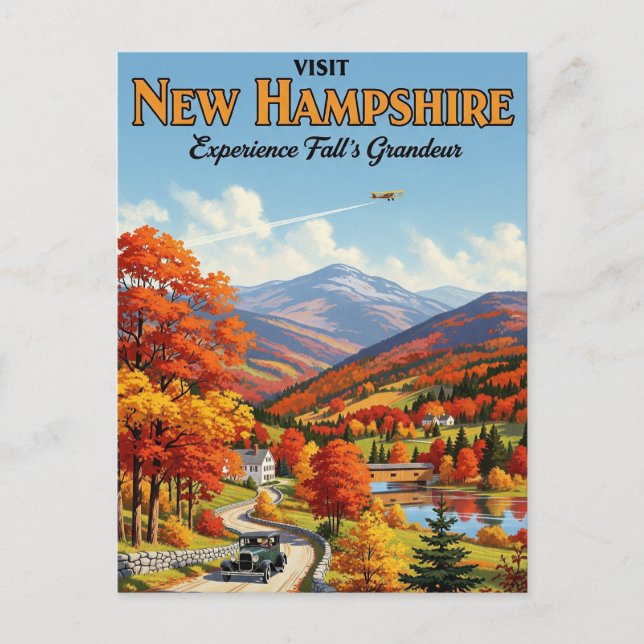 Herbst in New Hampshire Travel Postkarte (Vorderseite)