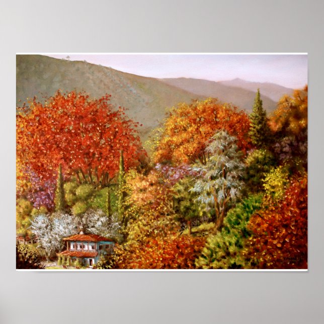 Herbst in Paraskevi Poster (Vorne)