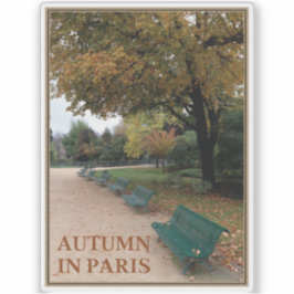 Herbst in Paris Aufkleber