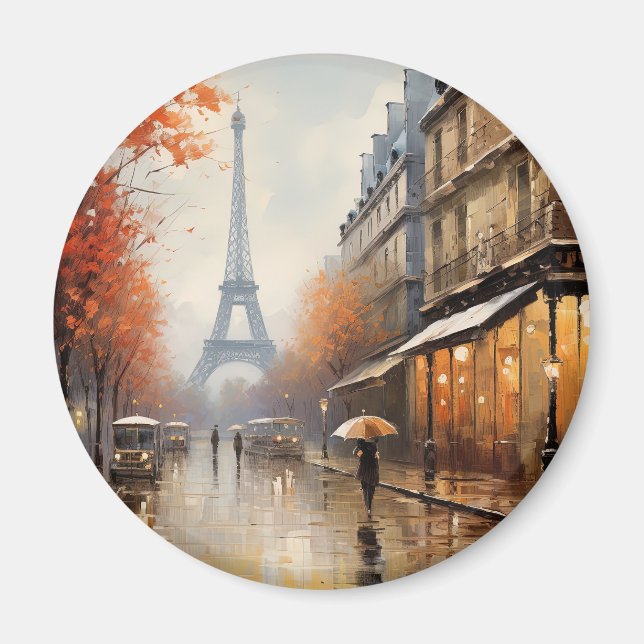Herbst in Paris Frankreich Magnet (Vorne)