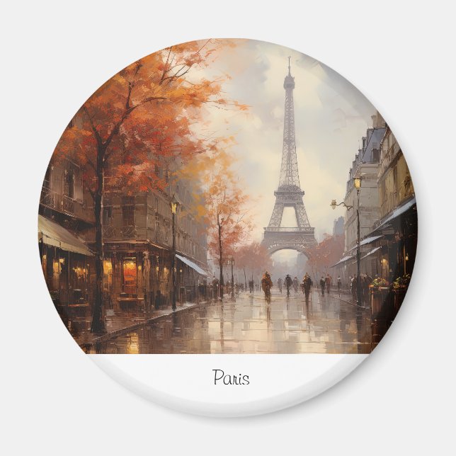 Herbst in Paris Frankreich Magnet (Vorne)