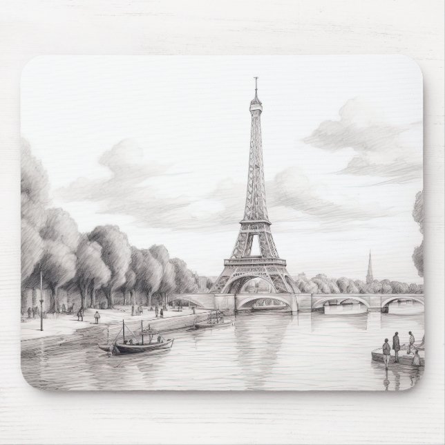 Herbst in Paris Frankreich Mousepad (Vorne)