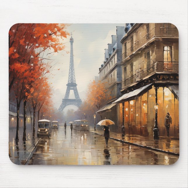 Herbst in Paris Frankreich Mousepad (Vorne)