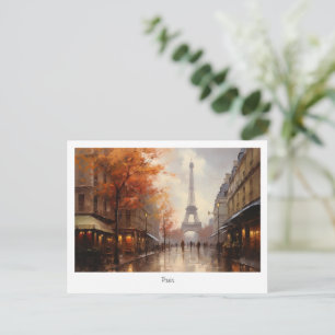 Herbst in Paris Frankreich Postkarte