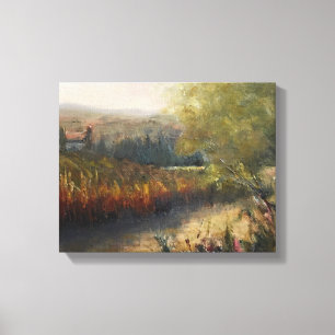 Herbst in Umbrien Originalwerk Leinwanddruck