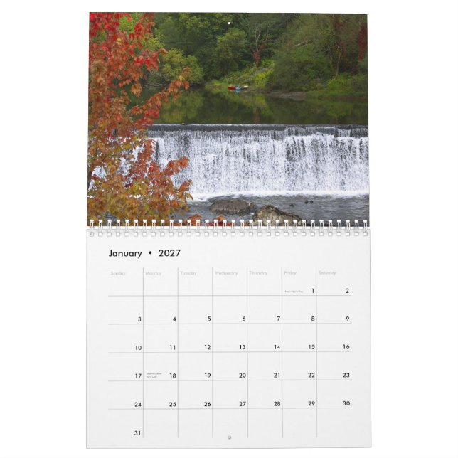 Herbst in Vermont Kalender (Jan 2027)