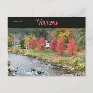 Herbst in Vermont Postkarte