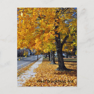 Herbst in West Brookfield, MA Postkarte