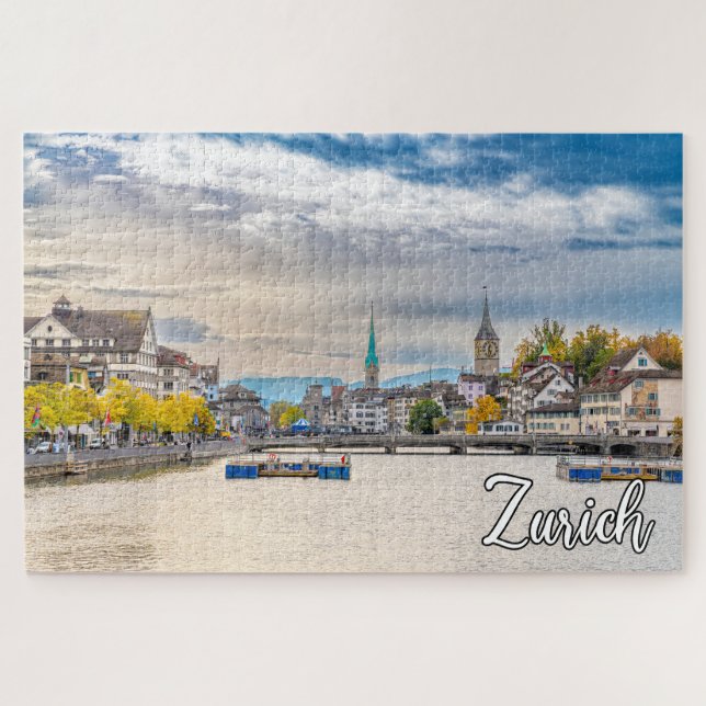 Herbst in Zürich, Schweiz Puzzle (Horizontal)