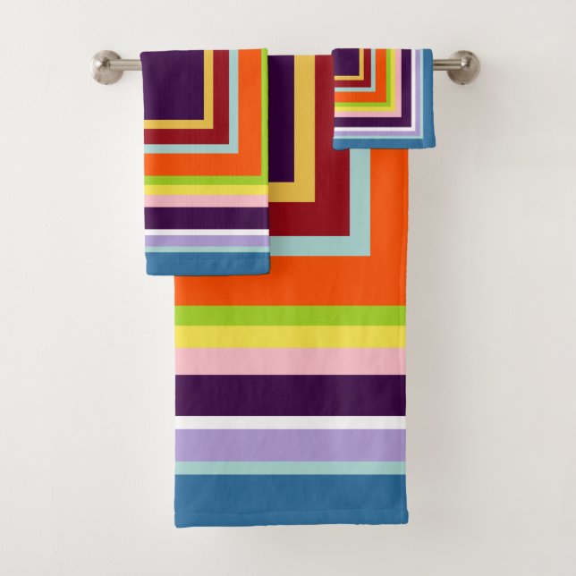 Herbst Indische Maisfarben Geometrisch Badhandtuch Set (Insitu)