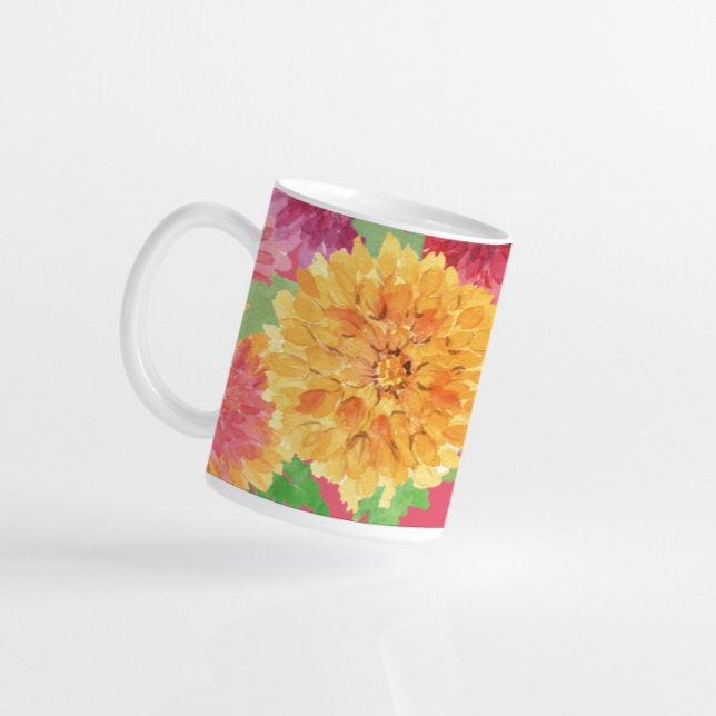 Herbst Inspiriert Chrysanthemum Kaffeetasse (Von Creator hochgeladen)