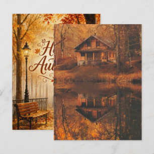 herbst iphone hintergrundbild, ipad hintergrundbil feiertagspostkarte