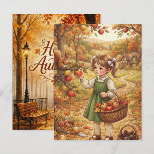 herbst iphone hintergrundbild, ipad hintergrundbil feiertagspostkarte