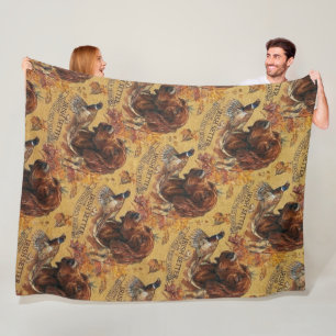 Herbst Irish Setter und Fasanenjagd Kunst  Fleecedecke