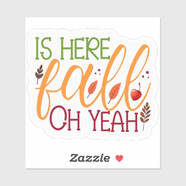 Herbst ist hier aufkleber (Blatt)