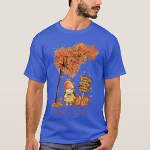 Herbst ist im Luftherbstgarten Gnome und Blätter T-Shirt