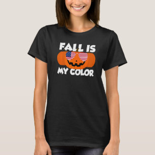 Herbst ist mein Erntedank Pumpkin USA Brille T-Shirt