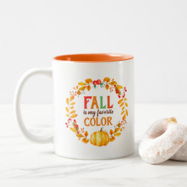 Herbst ist mein Lieblings-Farb-Herbstleaves Pumpki Zweifarbige Tasse