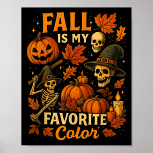 Herbst ist mein Lieblingsfarbenfrohe Herbst Gemüte Poster