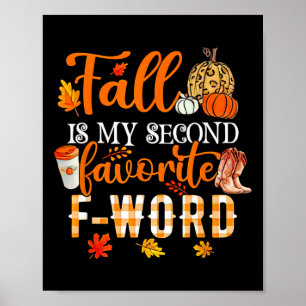 Herbst ist mein zweiter Favorit für Word Halloween Poster