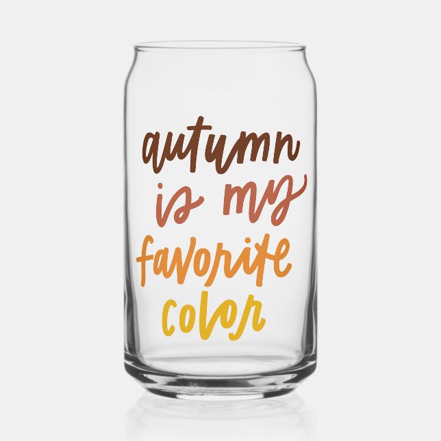 "Herbst ist meine Lieblingsfarbe Dosenglas (Vorderseite)