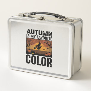 Herbst ist meine Lieblingsfarbe Halloween Hexen-De Metall Brotdose