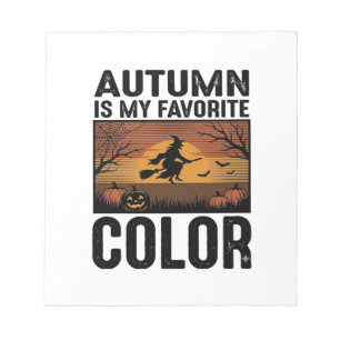 Herbst ist meine Lieblingsfarbe Halloween Hexen De Notizblock