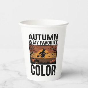 Herbst ist meine Lieblingsfarbe Halloween Hexen-De Pappbecher