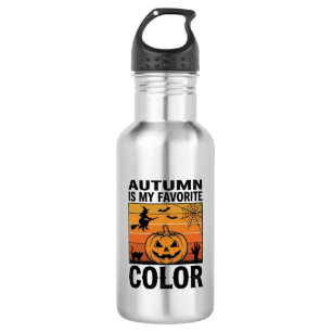Herbst ist meine Lieblingsfarbe Halloween Kürbis D Edelstahlflasche