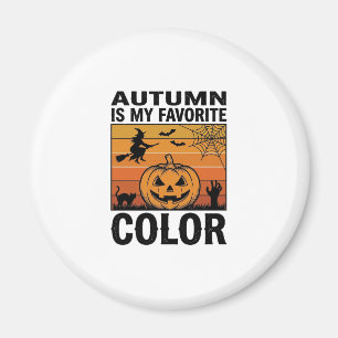 Herbst ist meine Lieblingsfarbe Halloween Kürbis D Magnet
