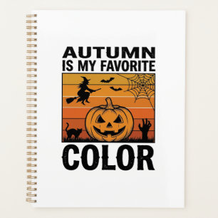 Herbst ist meine Lieblingsfarbe Halloween Kürbis D Planer