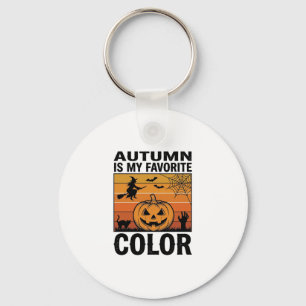 Herbst ist meine Lieblingsfarbe Halloween Kürbis D Schlüsselanhänger