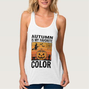 Herbst ist meine Lieblingsfarbe Halloween Kürbis D Tank Top