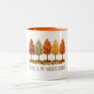 Herbst ist meine Lieblingsfarbe Herbstbäume Herbst Zweifarbige Tasse