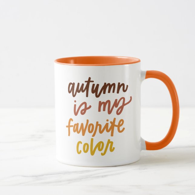 "Herbst ist meine Lieblingsfarbe Tasse (Rechts)