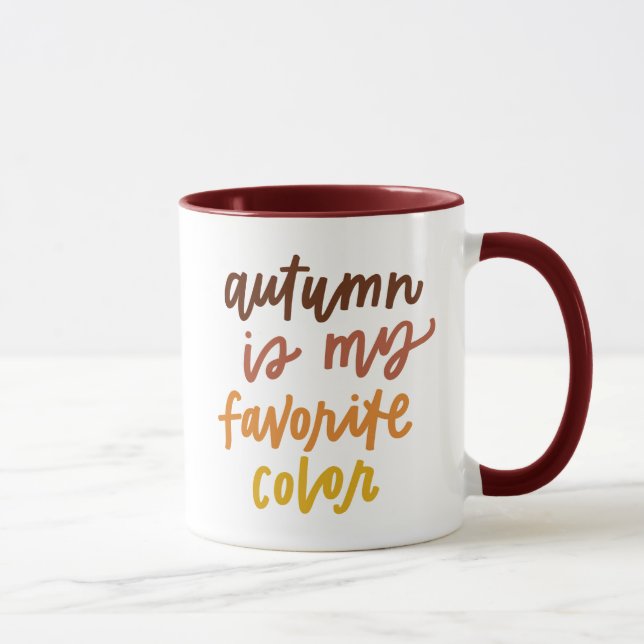 "Herbst ist meine Lieblingsfarbe Tasse (Rechts)