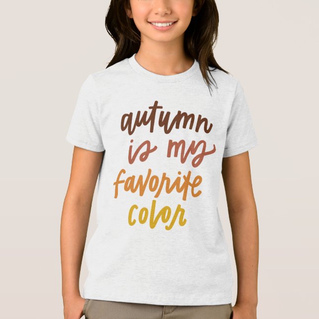 "Herbst ist meine Lieblingsfarbe Tri-Blend Shirt (Vorderseite)