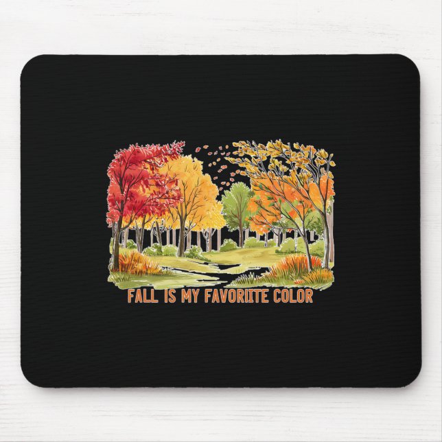 Herbst ist meine Lieblingsfarbensaison Blätter Hal Mousepad (Vorne)