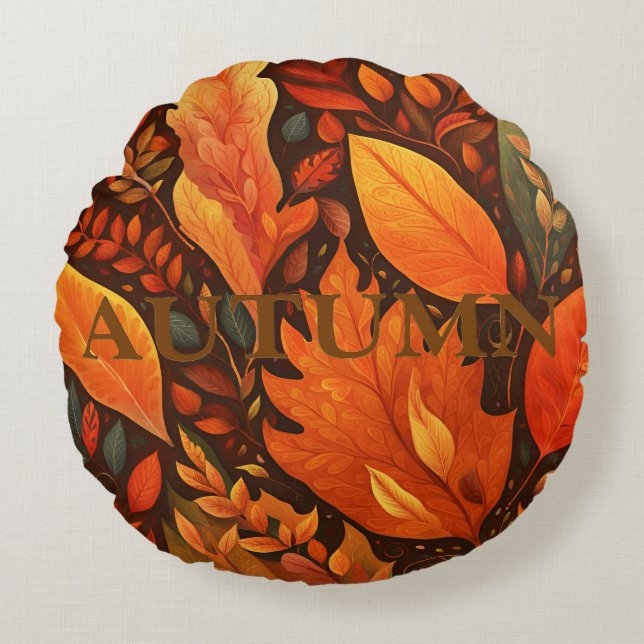 Herbst - IV Rundes Kissen (Vorderseite)