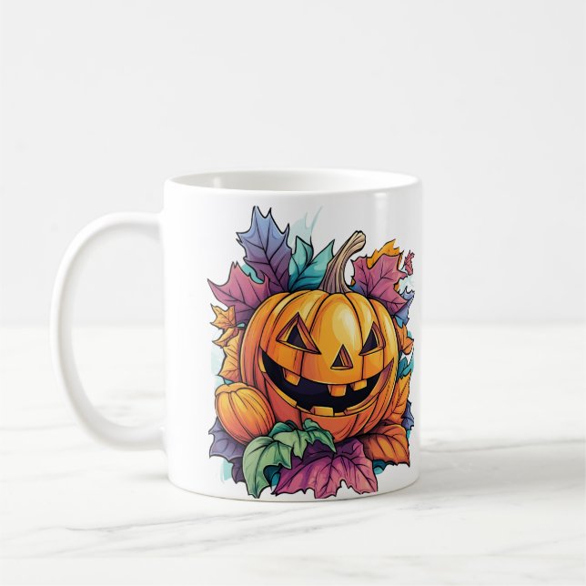 Herbst Jack-o' Lantern Kaffeetasse (Links)