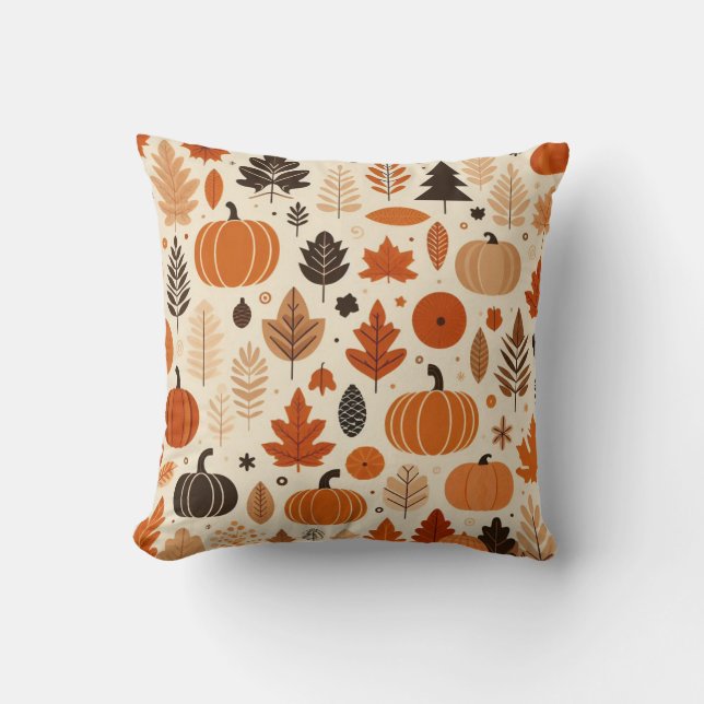 Herbst-Jahresmuster Herbstdesign Kissen (Vorderseite)