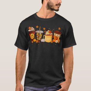 Herbst-Kaffee-Kürbis-Gewürz-Latte-Getränke Herbst T-Shirt