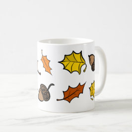 Herbst-Kaffeetasse - Blätter & Eicheln Kaffeetasse