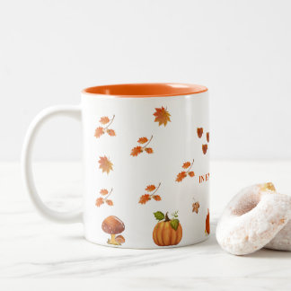 Herbst-Kaffeetasse  Zweifarbige Tasse