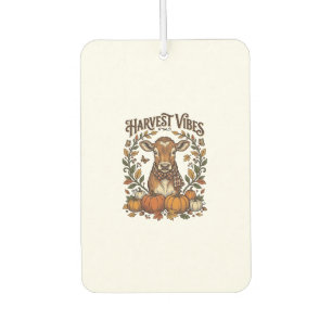 Herbst-Kalb-Shirt Vintage-Gravur-Ernte-Kürbis Autolufterfrischer