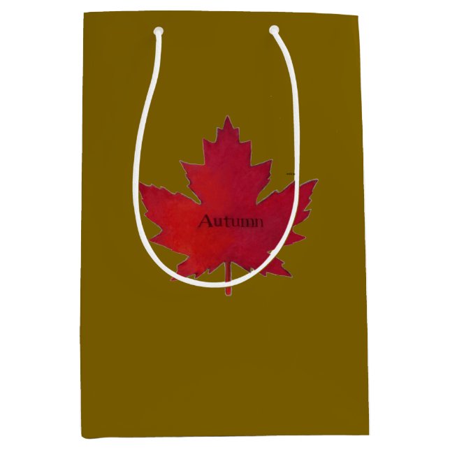 Herbst Kanada Ahornleaf-Geschenktasche Mittlere Geschenktüte (Vorderseite)